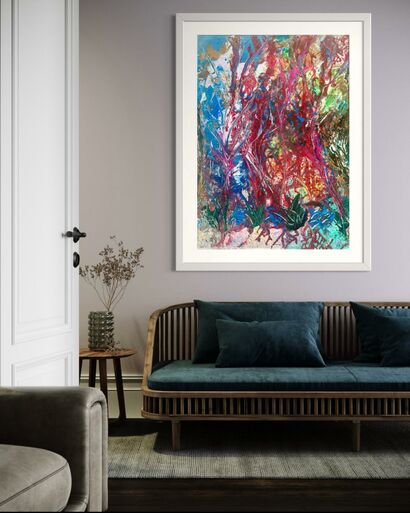 Carribean Blue - a Paint Artowrk by Françoise Surlaplage